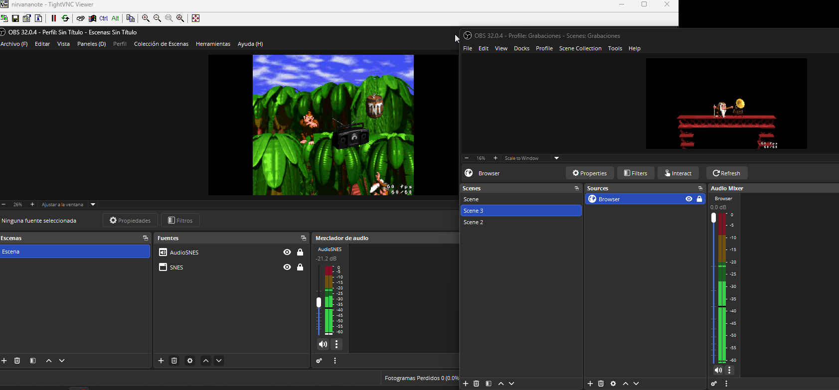 Vista jugador vs captura organizador
